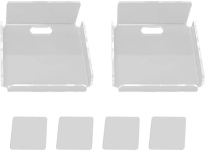 Kleine Luidspreker Plank - Zwevende Plank - Apparaten Ophangen - Verstelbare Hoek - 2 Stuks - Transparant