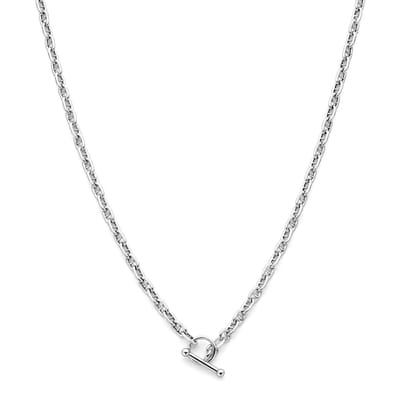 zilver gerhodineerd collier marine ronde buis 3,9 mm 42 cm kapittelslot 1339686