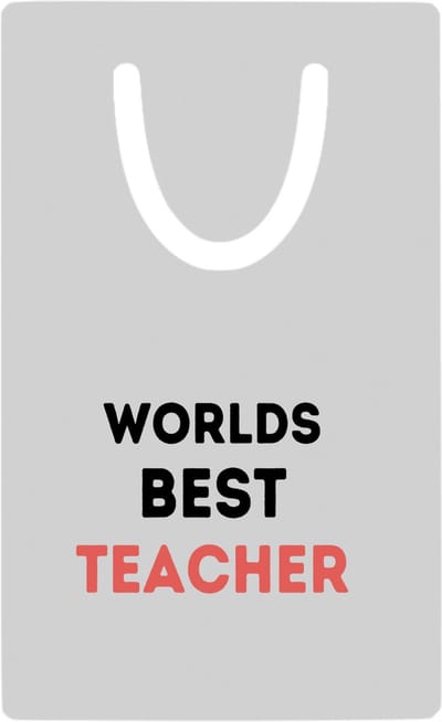 Hacebo® - worlds best teacher metalen boekenlegger - de beste leraar/lerares - juf - meester - verjaardagscadeau - verjaardag - cadeau - afscheidscadeau - geschenk - leuke cadeau - kado - gift Bladwijzer boekenleggers - 7.6 cm x 5cm