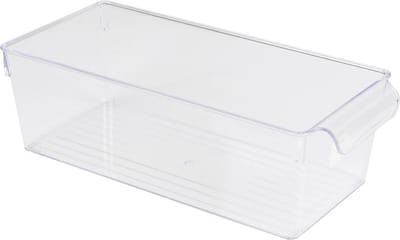 Urban Living Koelkast/keuken organizer mand/bak - transparant - kunststof - L32 x B15 x H10 cm - groente/fruit lade - 5 liter