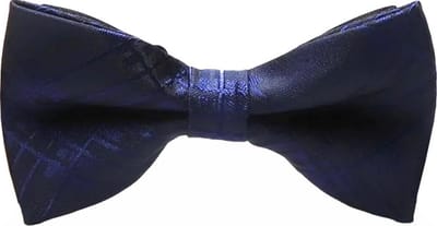 Fako Fashion® - Vlinderstrik - Vlinderdas - Strik - Deluxe - 12cm - Navy Blauw Streep