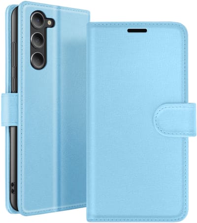 Zanae, Hoesje geschikt voor Galaxy S23 Plus - Wallet Case & Magneetsluiting, Lichtblauw