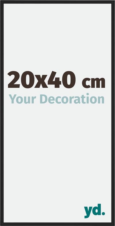 Your Decoration - Fotolijst 20x40 cm - Aluminium - Zwart Mat - New York