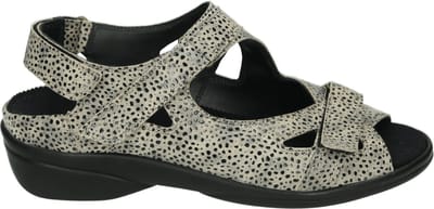 Durea - 7258 K - Platte sandalenDames Sandalen - Kleur: Taupe - Maat: 38