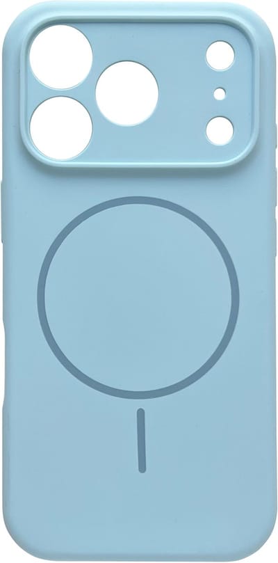 Casemania Hoesje Geschikt voor Apple iPhone 17 Pro - Licht Blauw - Zachte Liquid Siliconen Magnetisch Back Cover Case - Geschikt voor MagSafe - Telefoonhoesje met Camera Bescherming