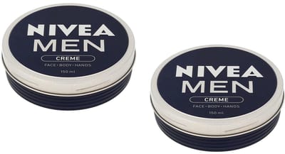 2 x NIVEA MEN - Crème - Bodycrème - 150 ml - Crème Voor Mannen - Gezicht Verzorging - Lichaam Verzorging - Handen Verzorging - Droge Huid