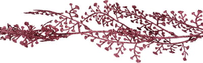 Cosy at Home kerstboom glitter guirlande/slinger - 2x - rood - 180 cm