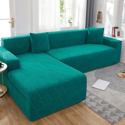 Bankhoezen voor de woonkamer Waterdichte bank Bank fauteuil hoes beschermer L-vormige hoek Jacquard hoezen 1/2/3/4 zits 1 Seater 90-140 cm
