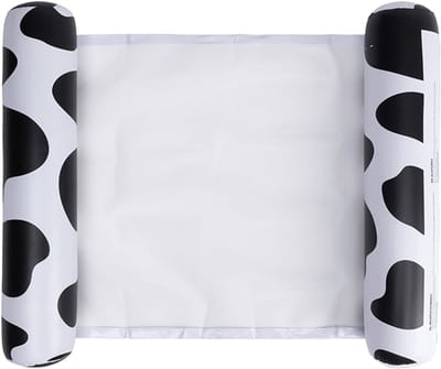 Swim Essentials - waterhangmat - 117 cm - Zwart/Wit - Koeienprint- suntanner