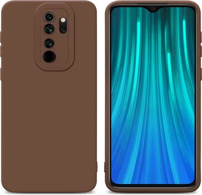 Cadorabo Hoesje geschikt voor Xiaomi RedMi NOTE 8 PRO in FLUID BRUIN - Beschermhoes gemaakt van flexibel TPU silicone Cover Fluid Case