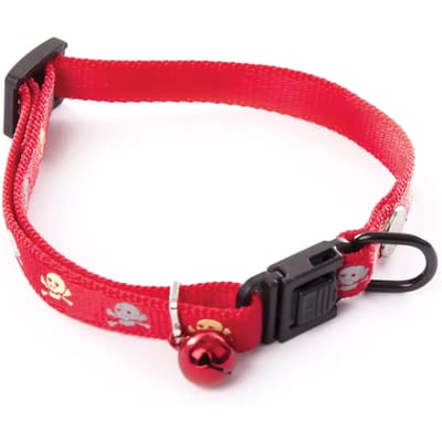 Kattenhalsband met doodskop van nylon Martin Sellier