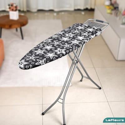 Strijkplankhoes 120 x 45 cm van katoen met comfortabele bekleding voor stoomstrijkijzer