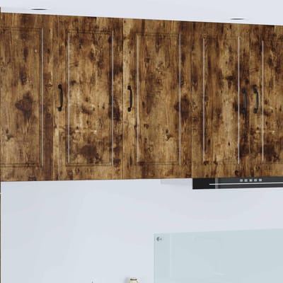vidaXL - Wandkast - PORTO - Rook - Eiken - 40 - x - 31 - x - 80 - cm - Bewerkt - hout