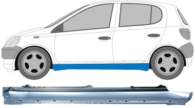 Volledige dorpel voor Toyota Yaris 1999-2005 / Links
