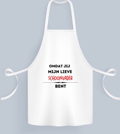 Akyol - omdat jij mijn lieve schoonvader bent Keukenschort - Vader - de liefste schoonvader - vader cadeautjes - vaderdag - verjaardag - geschenk - kado - 82 bij 71 cm