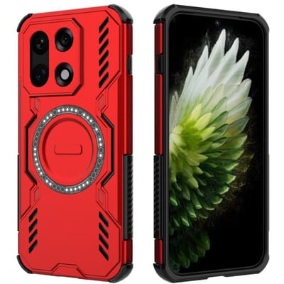 Voor OnePlus 15 Hoesje Schokbestendig Magnetische Adsorptie Duurzaam PC+TPU Warmteafvoer Bumper Cover voor One Plus 15 OnePlus 15 red