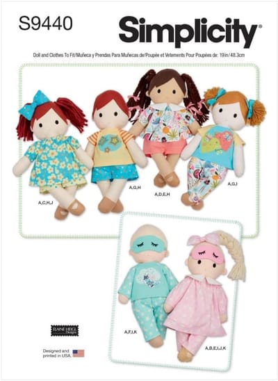 Naaipatroon Poppen - Pluche Poppen - Poppenkleding Maken - Inclusief Kledingpatroon - One Size