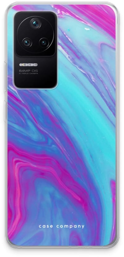 Case Company® - Hoesje geschikt voor Xiaomi Poco F4 hoesje - Zweverige regenboog - Soft Cover Telefoonhoesje - Bescherming aan alle Kanten en Schermrand