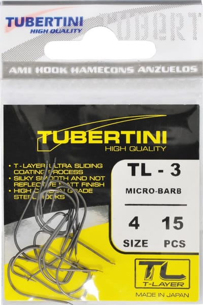 Tubertini TL-3 Micro Barbed – Precisiehaak voor Forel en Bolvisserij - Maat : 4