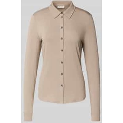 Regular fit overhemdblouse van viscosemix