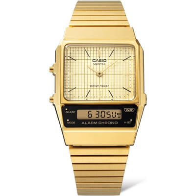 Casio Casio Collection Vintage Heren Horloge Goudkleurig AQ-800EG-9AEF