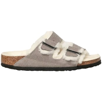 Birkenstock - Arizona Lamsvel Suede Stone Coin Smal Voetbed - Maat 36