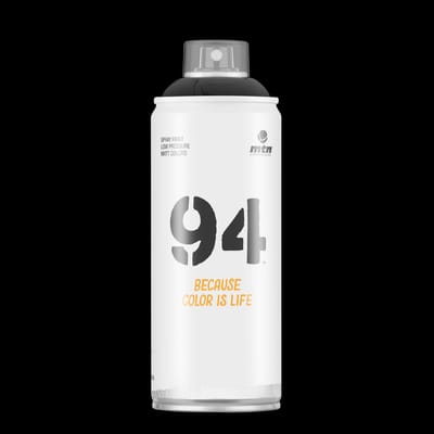 MTN 94 Zwarte spuitverf - 400ml lage druk en matte afwerking
