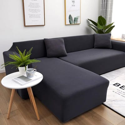 Dubbele driezitscombinatiebank Alle omhulde stoffen sets Bankhoes Bankkussen Volledig bekleed Universele leren effenkleurige bankhoes 235-300cm