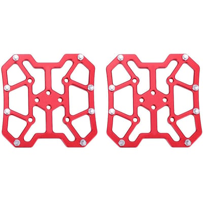 1 Paire Adaptateurs de Plateforme de Pédales Automatiques en Alliage d'Aluminium pour Vélo pour SPD(rouge) rouge