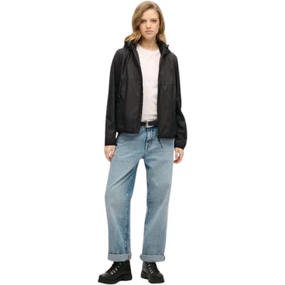 Superdry Hooded Logo Windbreaker Jas Dames - Maat 5XL