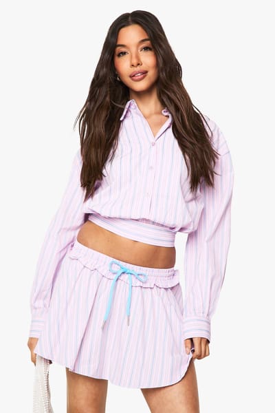 boohoo Dames Ruffle naad skater mini-rok | Pink | Maat: 6