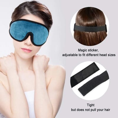 3D Slaapmasker Zwart – Ultra Zacht en Ademend Oogmasker met Verstelbare Band