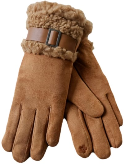 Warme Dames handschoenen Caramel - Maat S/M winterfashion met Teddy voering - Winter handschoenen fietsen, wandelen |Sporten| wintersport |Valentijnscadeau| Kerstcadeau| Feestdagen