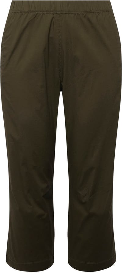 Ulla Popken - Dames - 7/8-broek Ruby voorgevormde knieën rechte pijpen - Bosgroen - Maat 42