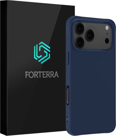 Hoesje Geschikt voor Apple iPhone 17 Pro - Sterk & Shockproof - Siliconen Case - Hoes Cover - Donkerblauw