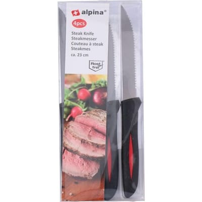 Steakmessen 4 stuks - Keuken - messenset - Mes - Alpina - Vaatwasserbestendig