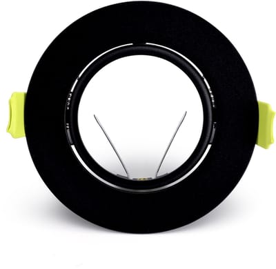 Integral inbouwspot Zwart rond kantelbaar | zaagmaat 7cm | incl. GU10 fitting excl. lichtbron | GU10