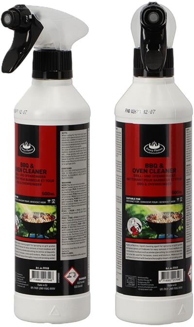 Fancy Flames BBQ/Oven Reiniger - 2x - spuitfles - voor roosters en haardglas - biologisch