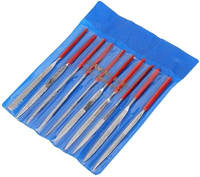 Allecto - Hoogwaardige vijlen - Slijtvast en duurzaam - Comfortabel handvat - Compact formaat - Voor klussen en gereedschap - 17,6 x 7,3 x 1,6 cm