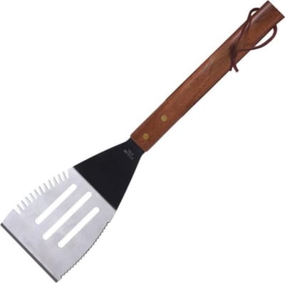 Barbecuespatel Met Houten Handvat Zilver/bruin 41 Cm
