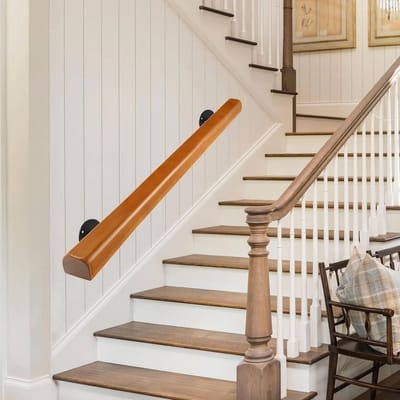 Handrails voor binnentrappen, wandgemonteerde leuningen, moderne en antislip handgrepen voor veiligheid in huis, gangen en lofts