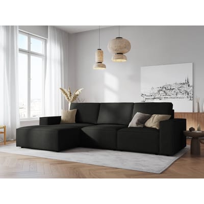 3.5-zitshoekbank Carlo links ribstof | Milo Casa