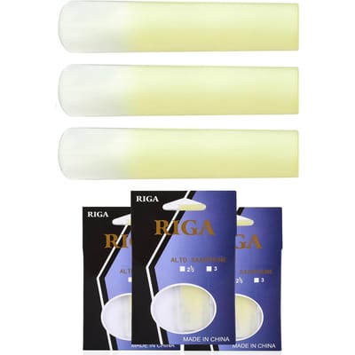 RIGA 3 stks Altsaxofoon Rieten Sax Hars Riet Saxofoon Accessoires Sterkte 2.5 Strength 2.0
