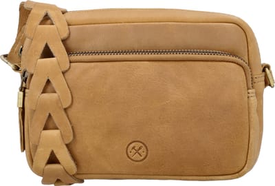 Hide & Stitches Daydreamer Crossbody Schoudertas - Leren Dames Tas - Zand