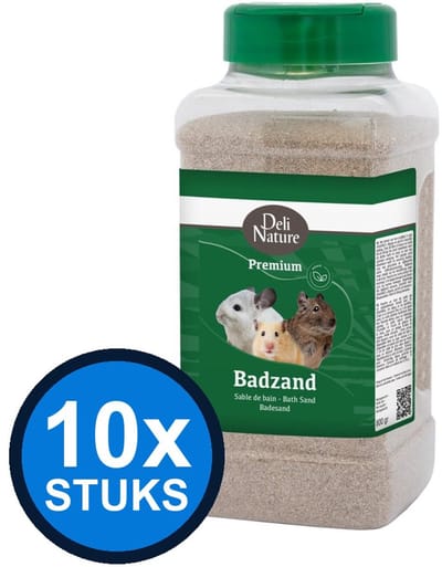 10x Deli Nature - Premium badzand knaagdier 800gr - Knaagdierenvoer - 800 g