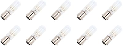 Signaallamp Ba15d 12V 5W - 416 mAh - 10 stuks - T16 Gloeilamp Ø16mm - 54mm - 2500K - Dimbaar