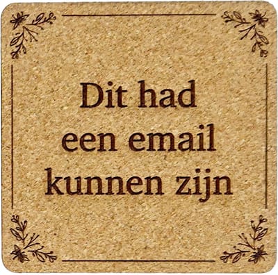 Kurken Onderzetter Email - Glazen Onderzetters - Gegraveerd - Tilburgs