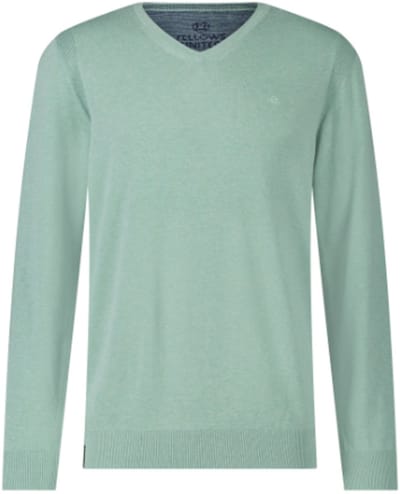 Fellows United Pullover V-neck Iconic Basics Mid green (99.1102 -175)