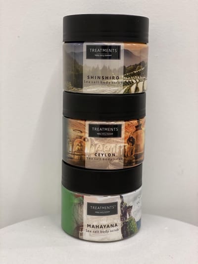 Voordeelverpakking Treatments scrub 3 geuren Ceylon, mahayana shinshiro scrub lichaam