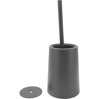 Toiletborstelhouder Set Lange Steel Toiletpot Schrobber Ruimtebesparende Toiletborstelset met grijze kleur